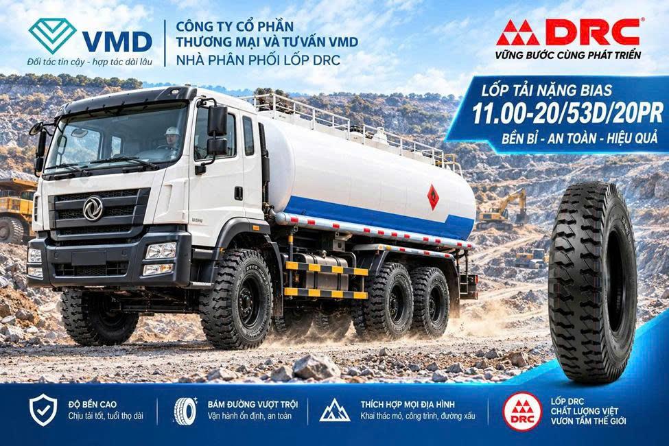 GIỚI THIỆU SẢN PHẨM LỐP TẢI NẶNG BIAS 11.00-20/53D/20PR