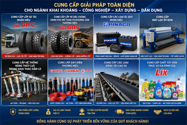 CUNG CẤP THIẾT BỊ, PHỤ TÙNG THIẾT BỊ PHỤC VỤ NGÀNH KHAI THÁC THAN - KHOÁNG SẢN
