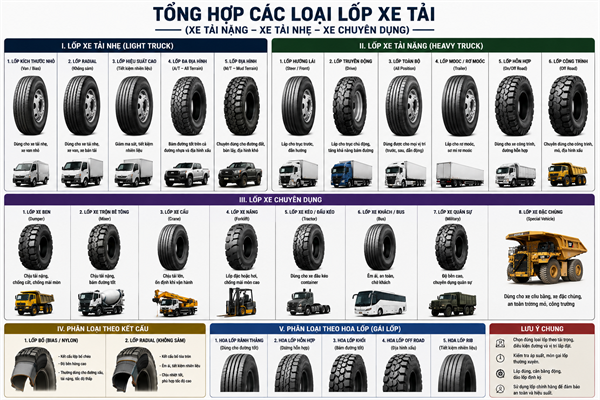 CUNG CẤP VẬT TƯ LỐP CÁC LOẠI